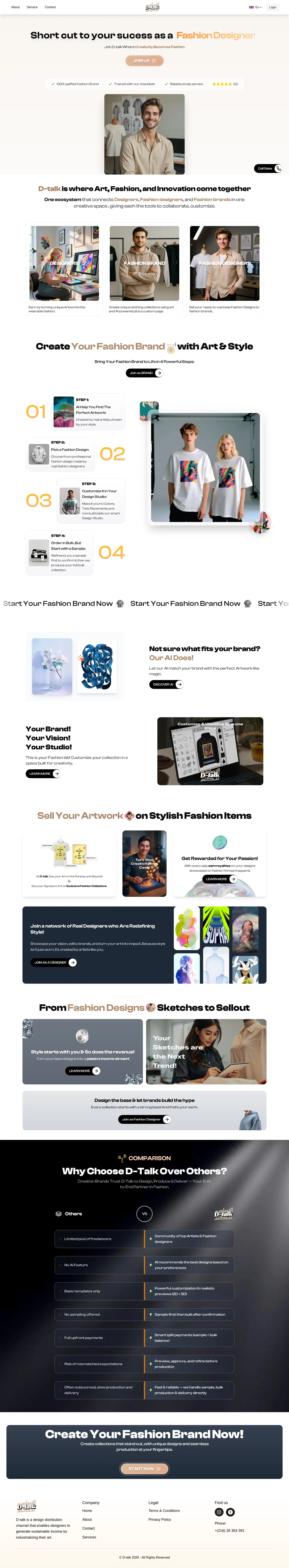D-Talk Ecosystem landing page, full length